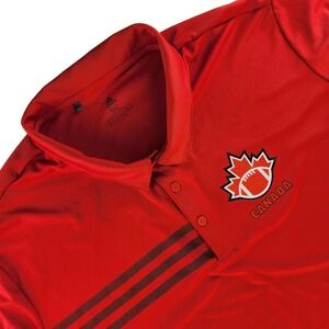 Adidas Football Canada Polo Shirt Red 3XL Team Canada Athletic Golf Performance